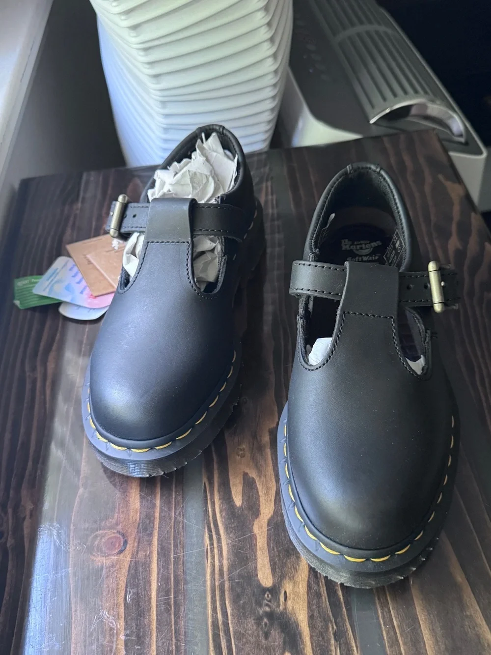 Dr. Martens Black T‑Bar Mary Jane Shoes - Picture 2 of 11